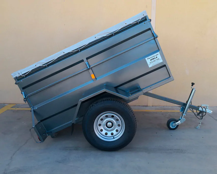Remolque 4×4 basculante por inercia 2.000 x 1.300 x 600 + 350 – Mma 750 kg - Imagen 3