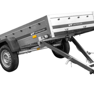 Remolque portacoches UNITRAILER GARDEN 230 TIPP de 230x125 con lona gris de 110 cm.